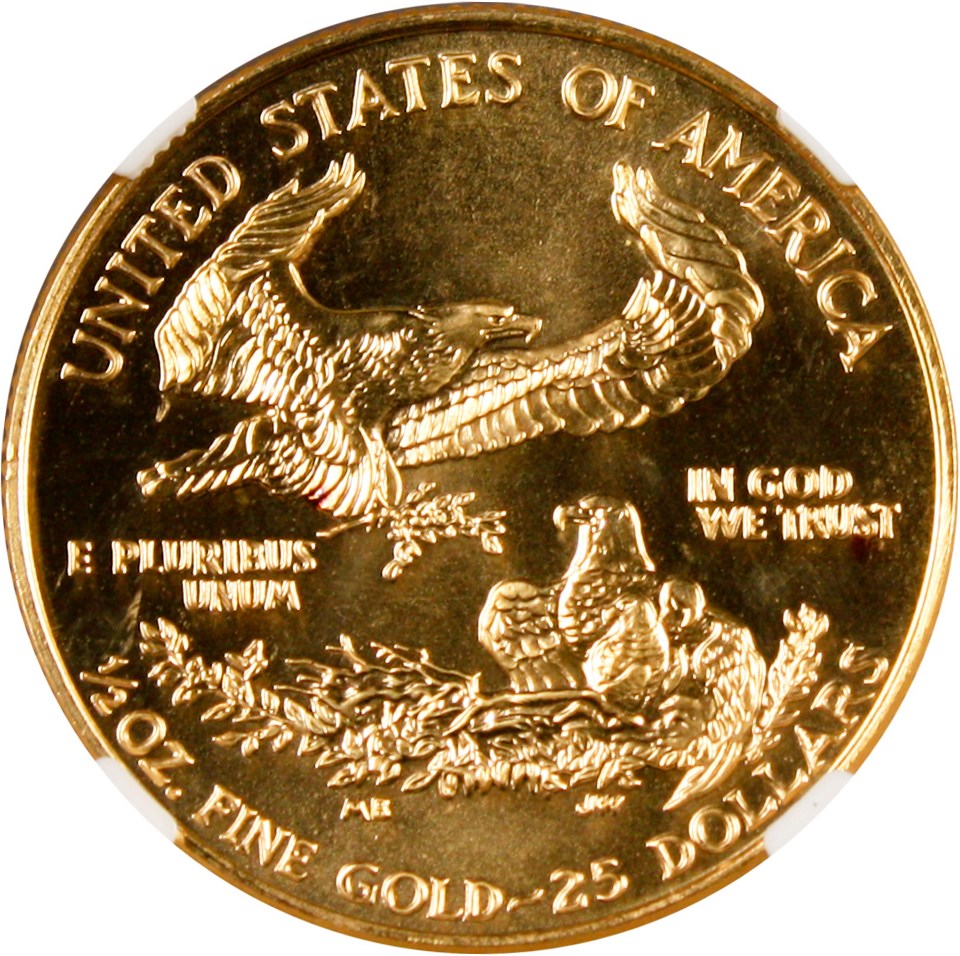 image for: 1995 Gold Eagle $25 NGC MS69