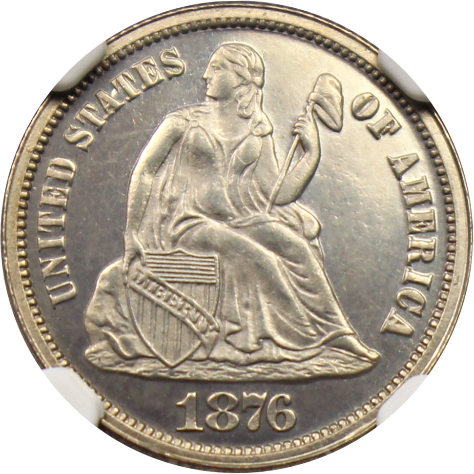 image for: 1876 10c NGC Proof 64
