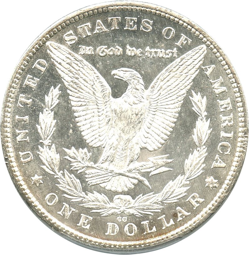 image for: 1880-CC $1 PCGS MS63 PL (VAM-6, 8/Low 7)