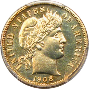 image for: 1908 10c PCGS Proof 61