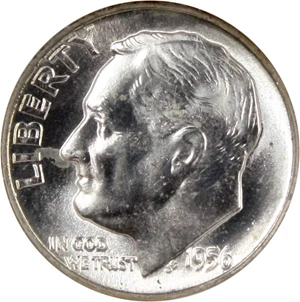 image for: 1956 10c NGC MS66 FT