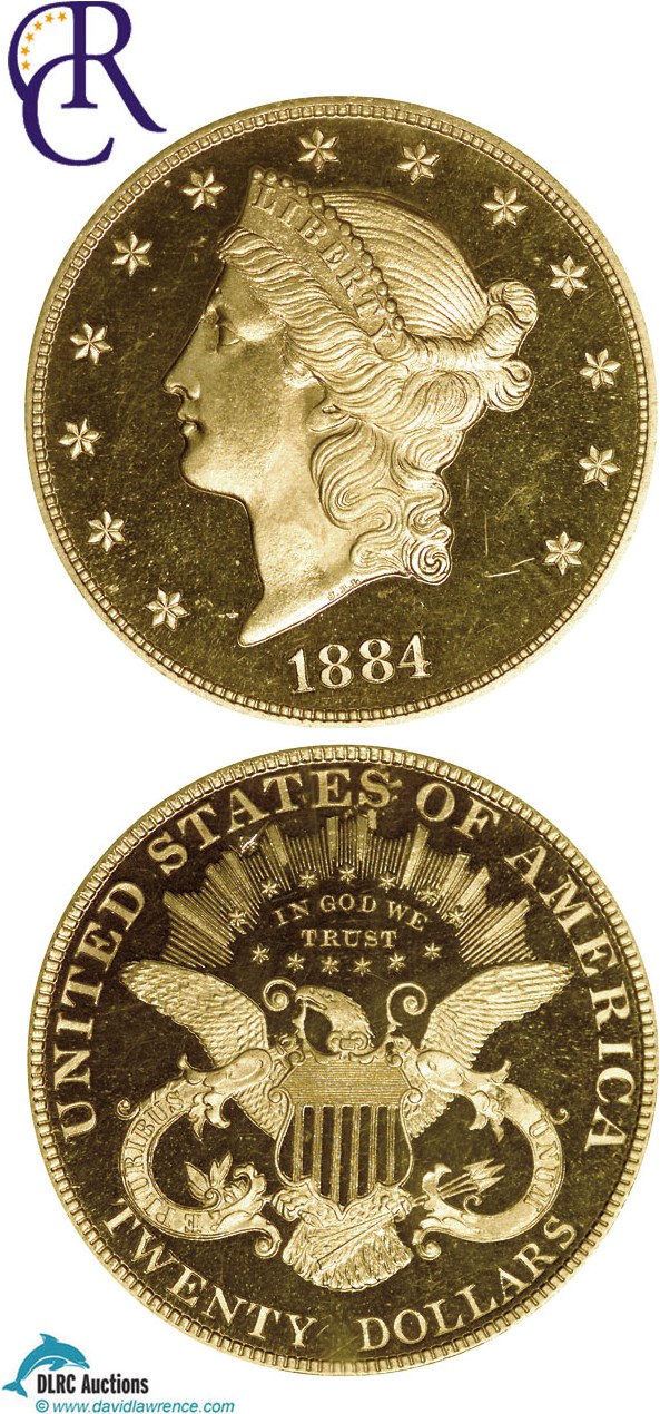 image for: 1884 $20  NGC Proof 64  Cameo
