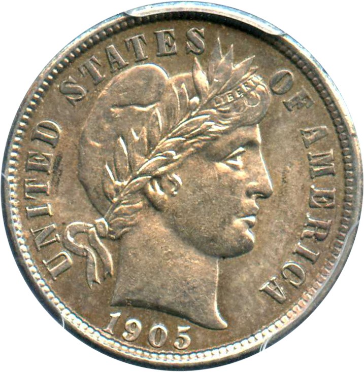 image for: 1905 10c PCGS MS62
