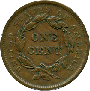 image for: 1840 1c PCGS XF40 BN (Large Date)