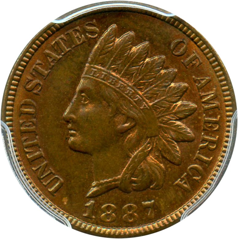 image for: 1887 1c PCGS MS64 RB
