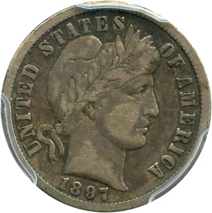 image for: 1897-O 10c PCGS/CAC VF25