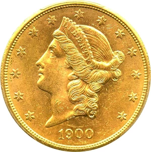 image for: 1900-S $20 PCGS MS63