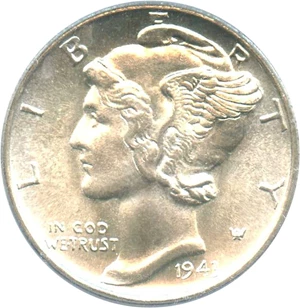 image for: 1943-S 10c PCGS MS66 (OGH)