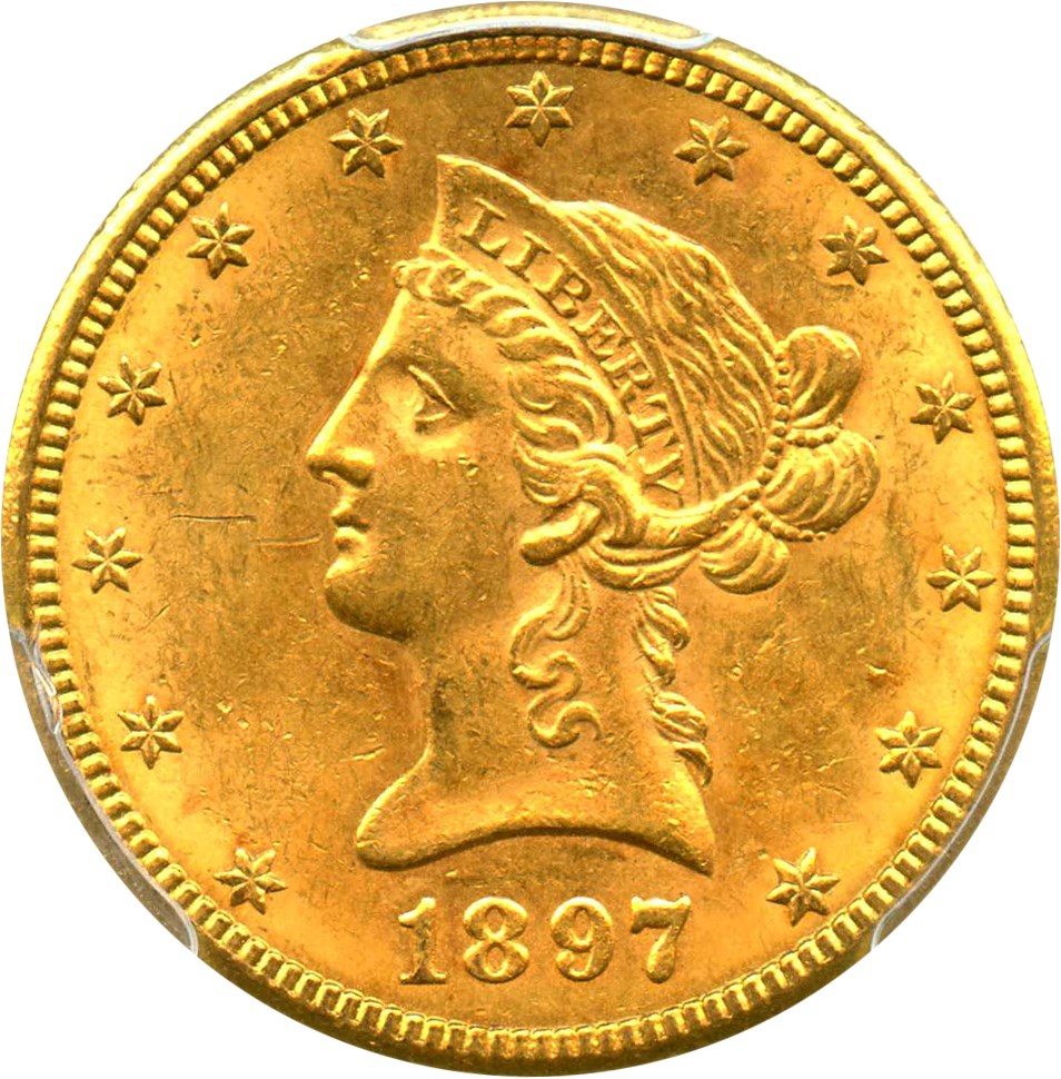 image for: 1897-S $10 PCGS MS62 - Vault Value!