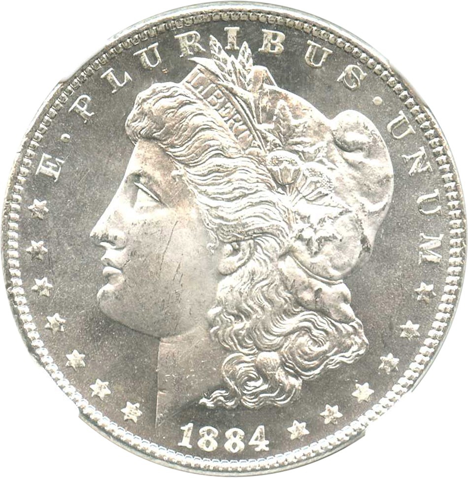 image for: 1884 $1 NGC MS65 PL