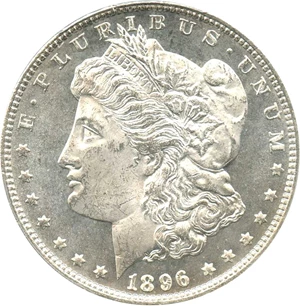 image for: 1896 $1 PCGS MS65 DMPL