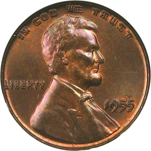 image for: 1955/1955 1c NGC MS65 RB (Doubled Die)