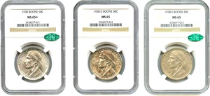 image for: 1938-PDS Boone Set NGC/CAC MS65-65+ - DLRC Discount!