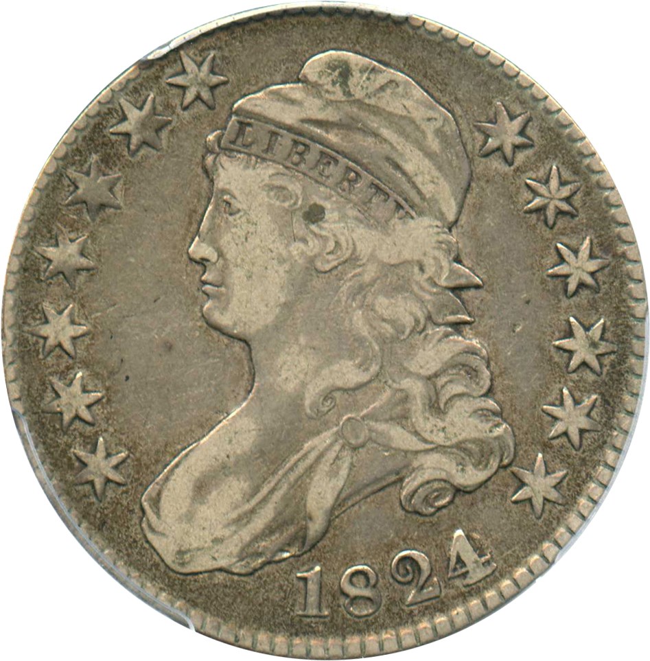 image for: 1824 50c PCGS VF25 (Over Various Dates)