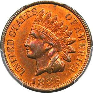 image for: 1886 1c PCGS MS64 RB (Type 2)