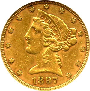 image for: 1897 $5 ANACS XF45 - No Reserve!