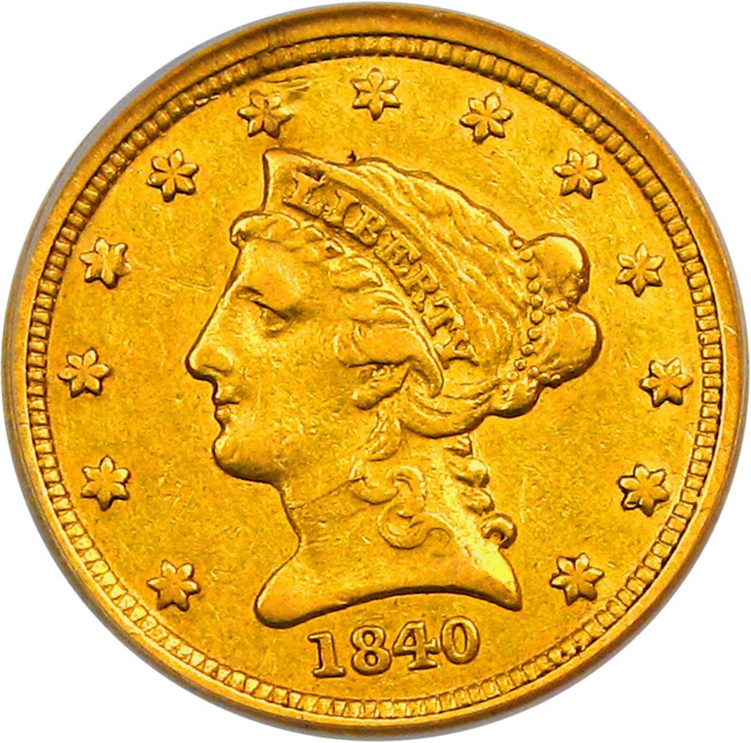 image for: 1840-C $2 1/2 PCGS VF35