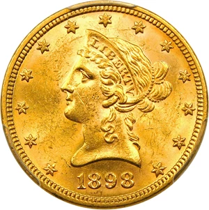 image for: 1898 $10 PCGS MS63