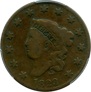 image for: 1823/2 1c PCGS/CAC VG-08