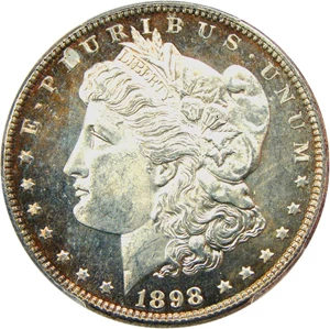 image for: 1898 $1 PCGS MS65 PL