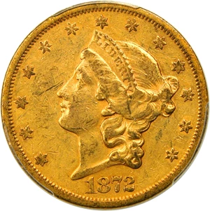 image for: 1872-S $20 PCGS/CAC AU50