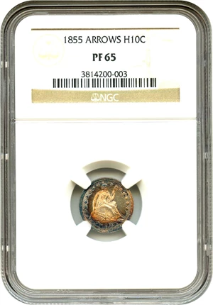 image for: 1855 H10c NGC Proof 65 (Arrows)