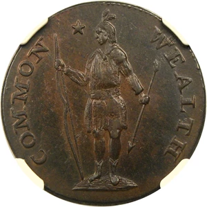 image for: 1787 Massachusetts Cent NGC MS64 BN (Arrows Left Claw,Ryder 4-D)