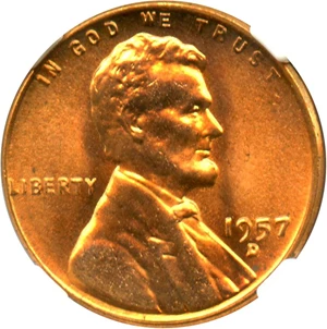 image for: 1957-D 1c NGC MS67 RD