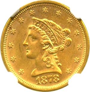 image for: 1878-S $2 1/2 NGC MS62+