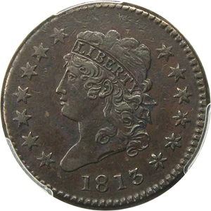 image for: 1813 1c PCGS XF40 BN