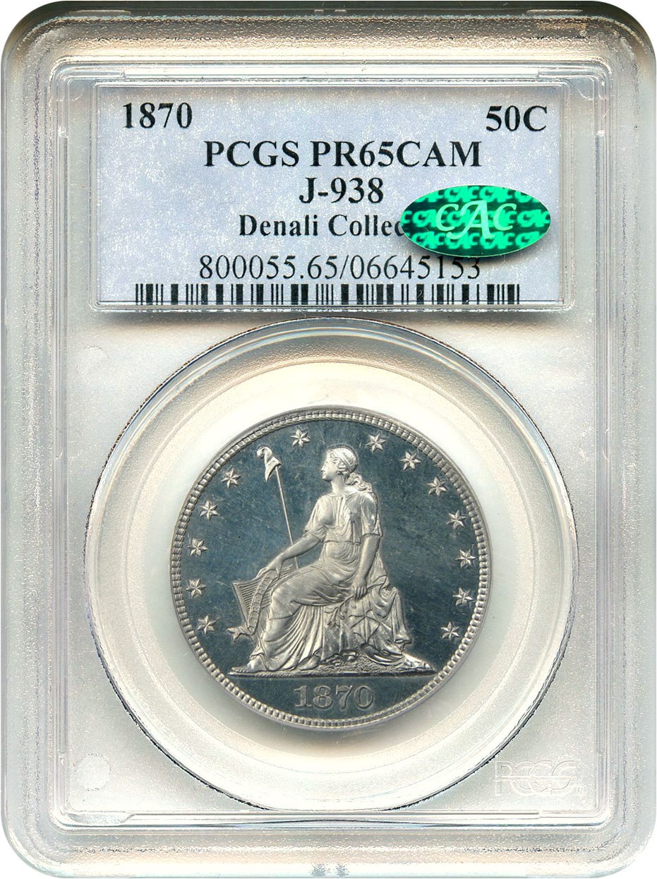 image for: 1870 Pattern 50c PCGS/CAC Proof 65 (J-938, Denali Collection)