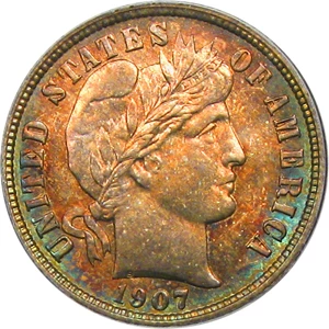 image for: 1907-O 10c PCGS/CAC MS65 (OGH)