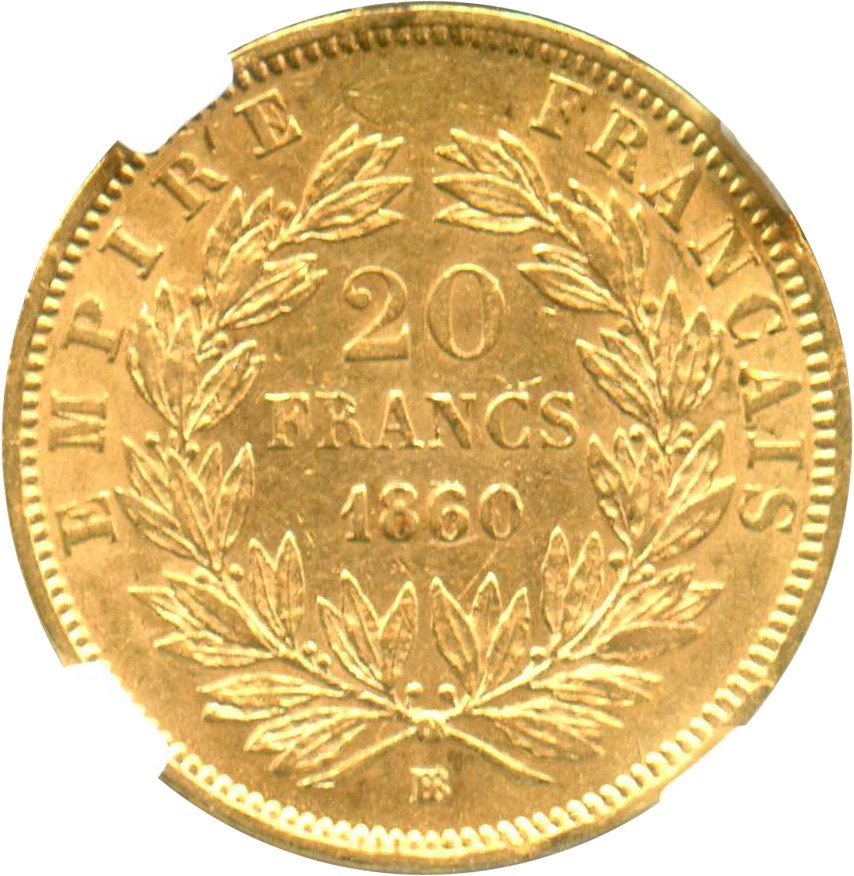 1860-A     20 Fr MS ( KM-781.1) thumbnail 2