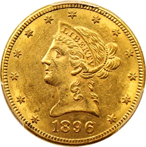 image for: 1896-S $10 PCGS MS61