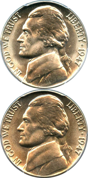 image for: Investor Lot of 1947 5c: All PCGS MS65 (2 Coins)