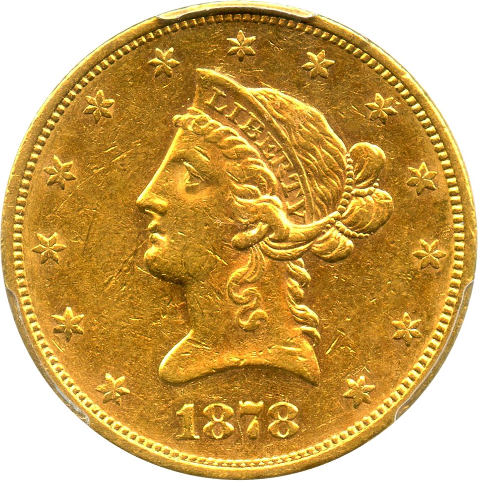 image for: 1878-S $10 PCGS AU55
