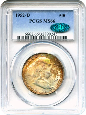 image for: 1952-D 50c PCGS/CAC MS66