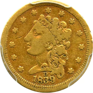 image for: 1839-D $2 1/2 PCGS/CAC Secure Good-06