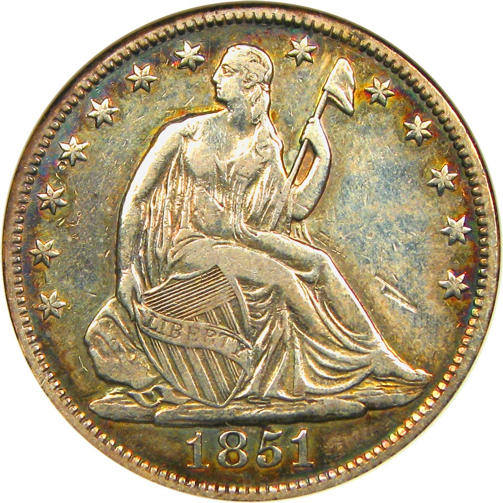 image for: 1851-O 50c ANACS VF30 Details (Cleaned)