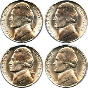 image for: Investor Lot of 1948-S 5c: All PCGS MS65 (4 Coins)