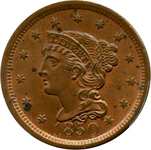 image for: 1850 1c PCGS MS63 BN