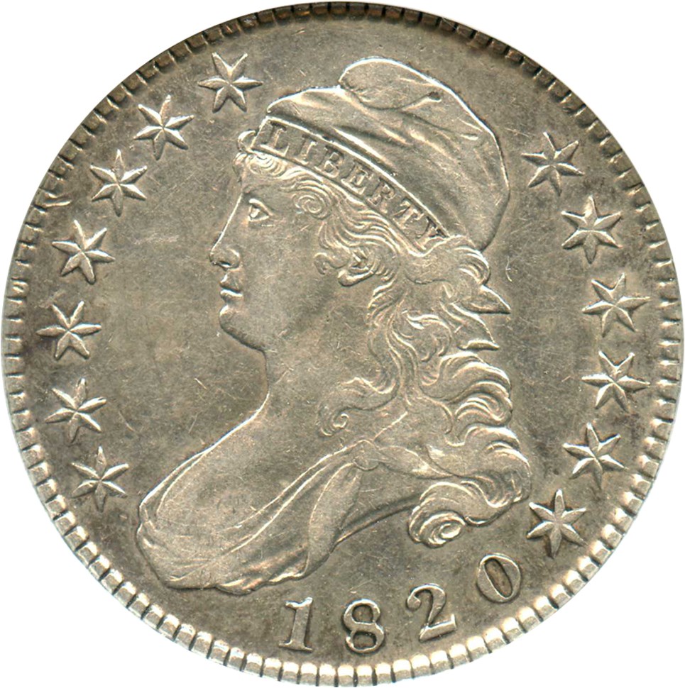 image for: 1820 50c NGC XF45 (SQ Knob 2, Large Date)