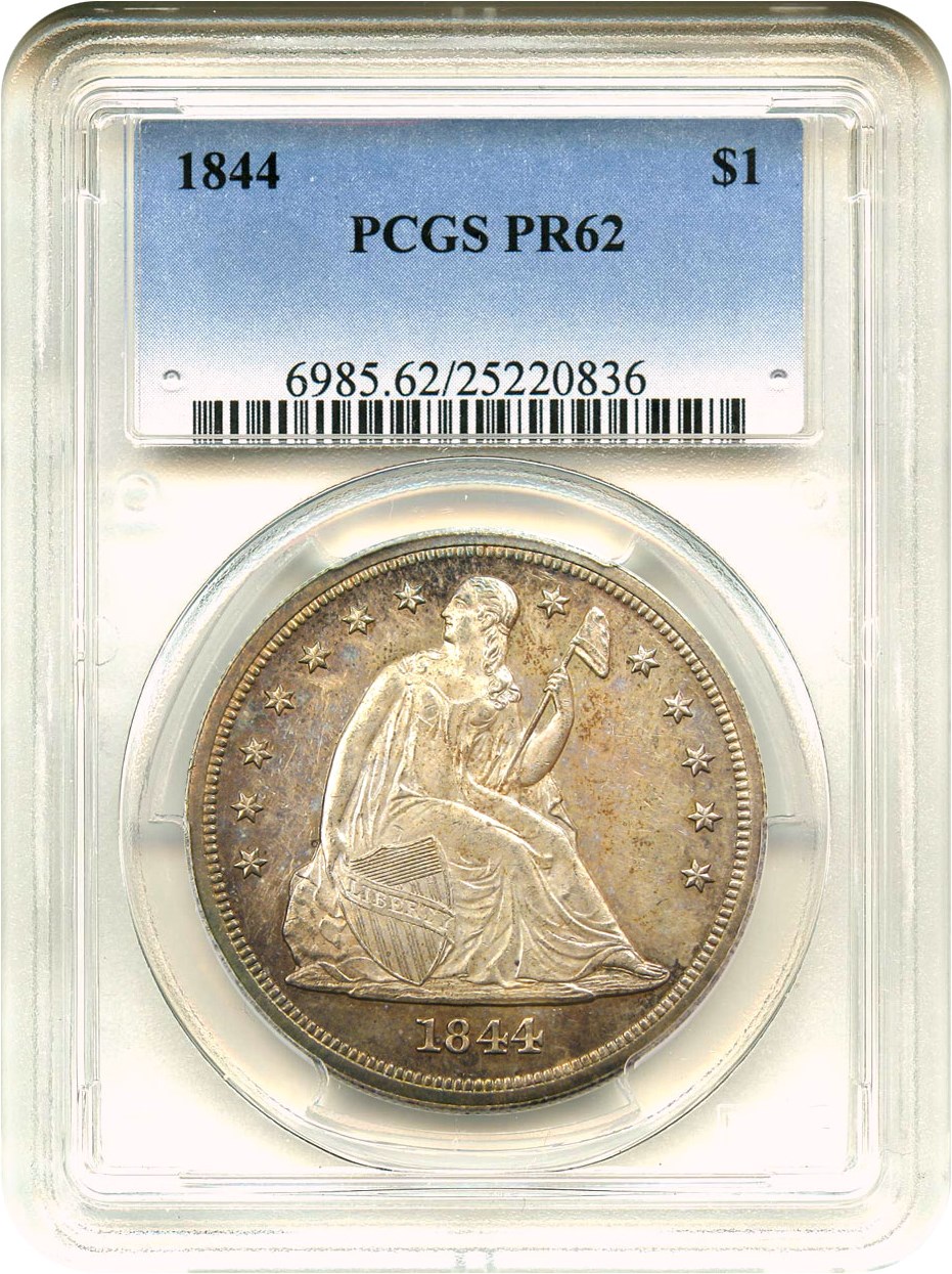 image for: 1844 $1 PCGS Proof 62