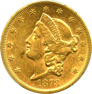 image for: 1873-S $20 PCGS AU58 (Closed 3)