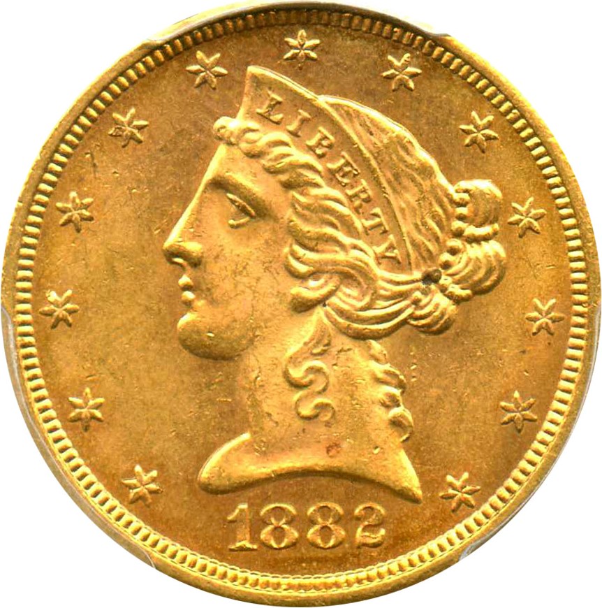 image for: 1882-S $5 PCGS MS64 - Vault Value!
