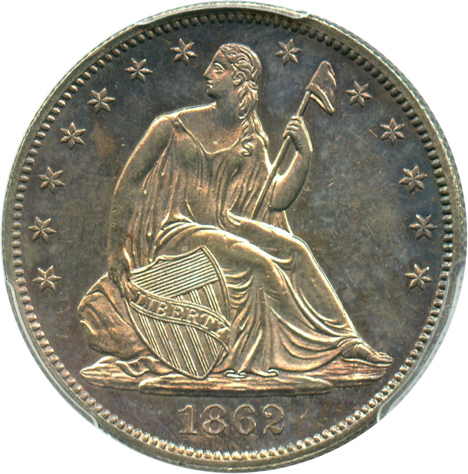 image for: 1862 50c PCGS MS62