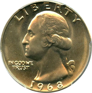 image for: 1968 25c PCGS MS67