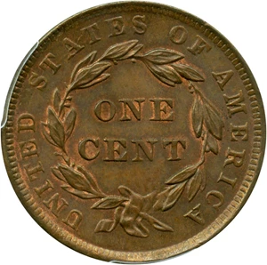 image for: 1839 1c PCGS/CAC MS65 BN (Booby Head)
