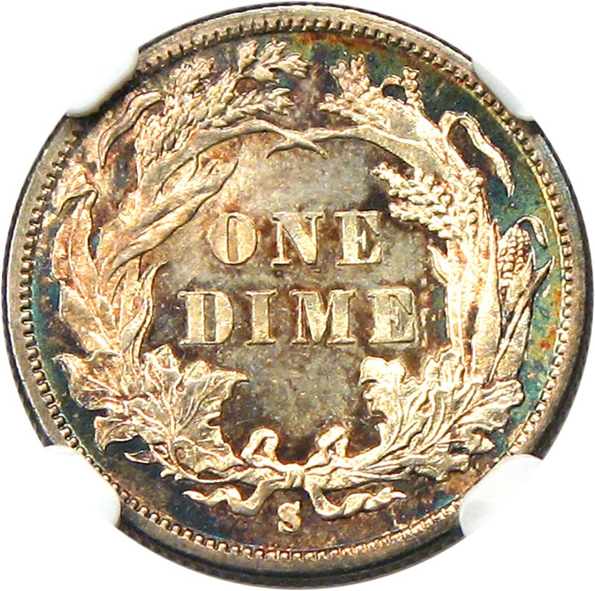 image for: 1886-S 10c NGC MS66