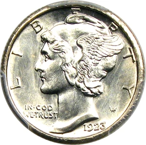 image for: 1923-S 10c PCGS MS66